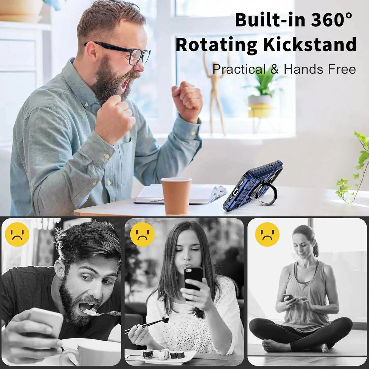 Magnetic Phone Cases for iPhone 18 Pro Max17 Pro Max 16 15 14 13 12 11 Pro Max Plus - 2-Card Holder 360° Magnetic Rotatable Ring Stand Kickstand,Military Grade Protection Heavy Duty Shockproof Protection Accessories for Devices Case for iphone 18 Pro Max