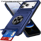 Magnetic Phone Cases for iPhone 18 Pro Max17 Pro Max 16 15 14 13 12 11 Pro Max Plus - 2-Card Holder 360° Magnetic Rotatable Ring Stand Kickstand,Military Grade Protection Heavy Duty Shockproof Protection Accessories for Devices Case for iphone 18 Pro Max