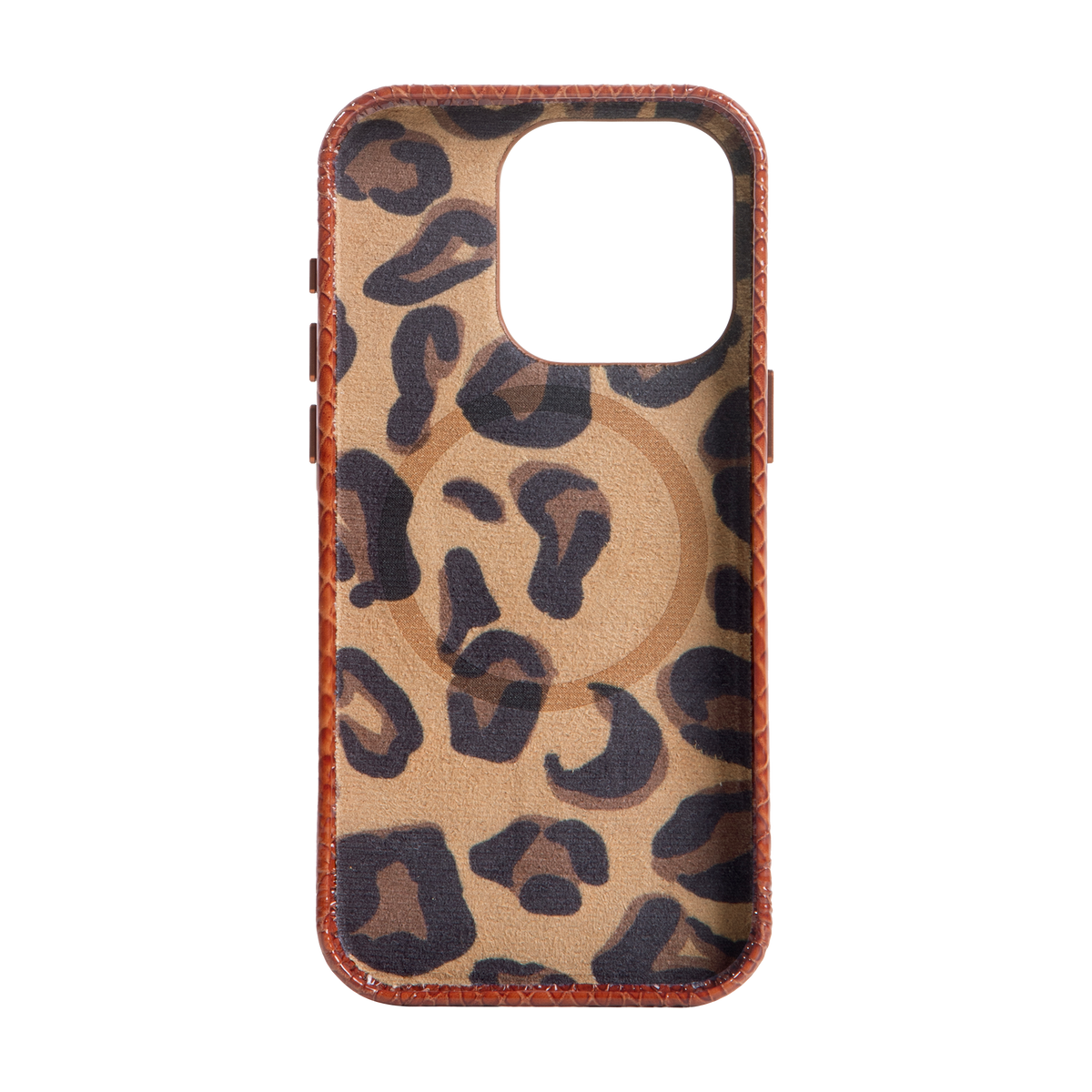 Embossed Cognac Case for iPhone 14